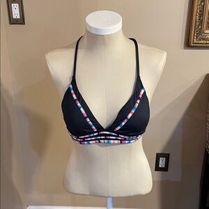 La Blanca Black Bikini with colorful band with tassels